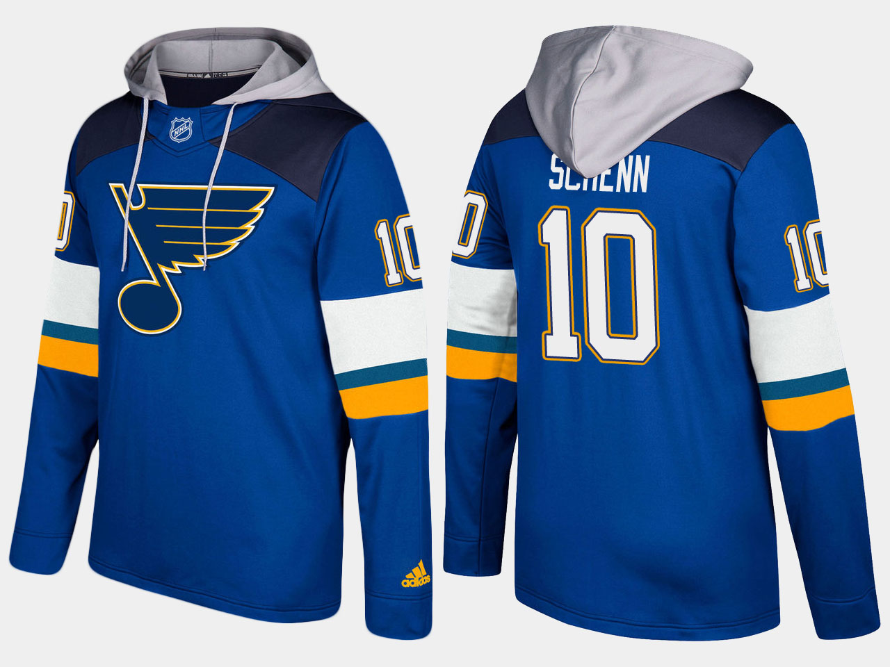 Men NHL St.Louis blues #10 brayden schenn blue hoodie->st.louis blues->NHL Jersey